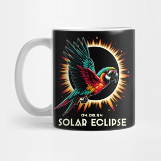 Parrot Solar Eclipse Spectacle: Fashionable Tee with Tropical Birds Mug